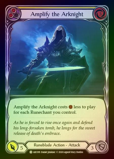 【RF】[Runeblade] Amplify the Arknight [UL-ARC095-C] (yellow) Rainbow Foil