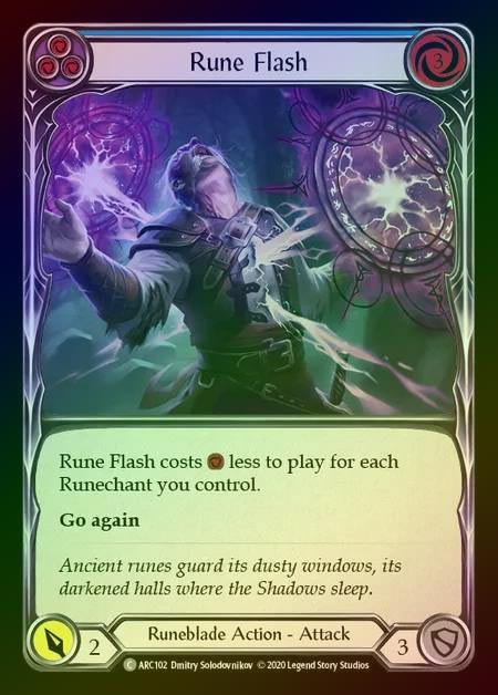 【RF】[Runeblade] Rune Flash [UL-ARC102-C] (blue) Rainbow Foil