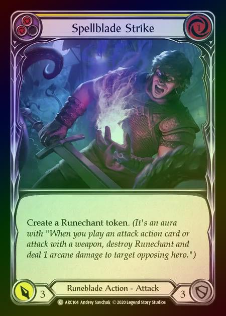 【RF】[Runeblade] Spellblade Strike [UL-ARC104-C] (yellow) Rainbow Foil