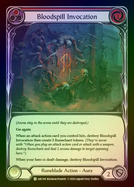 【RF】[Runeblade] Bloodspill Invocation [UL-ARC106-C] (red) Rainbow Foil