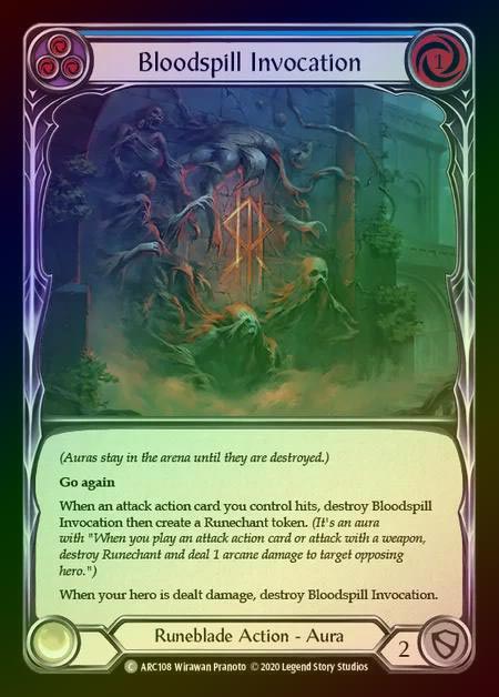 【RF】[Runeblade] Bloodspill Invocation [UL-ARC108-C] (blue) Rainbow Foil