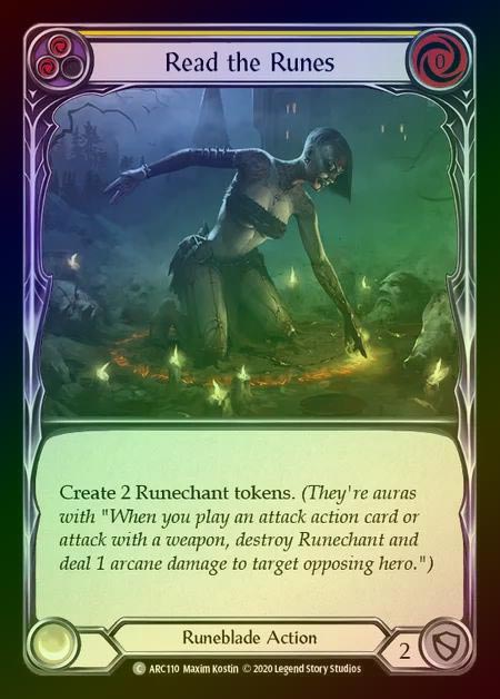 【RF】[Runeblade] Read the Runes [UL-ARC110-C] (yellow) Rainbow Foil