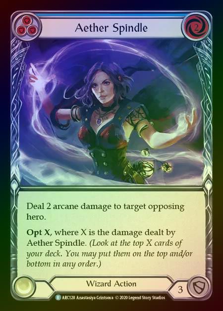 【RF】[Wizard] Aether Spindle [UL-ARC128-R] (blue) Rainbow Foil