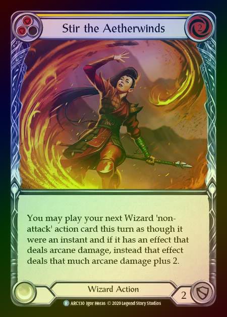 【RF】[Wizard] Stir the Aetherwinds [UL-ARC130-R] (yellow) Rainbow Foil