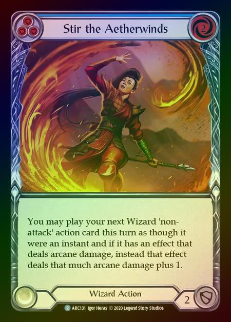 【RF】[Wizard] Stir the Aetherwinds [UL-ARC131-R] (blue) Rainbow Foil