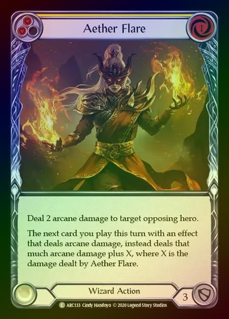 【RF】[Wizard] Aether Flare [UL-ARC133-C] (yellow) Rainbow Foil