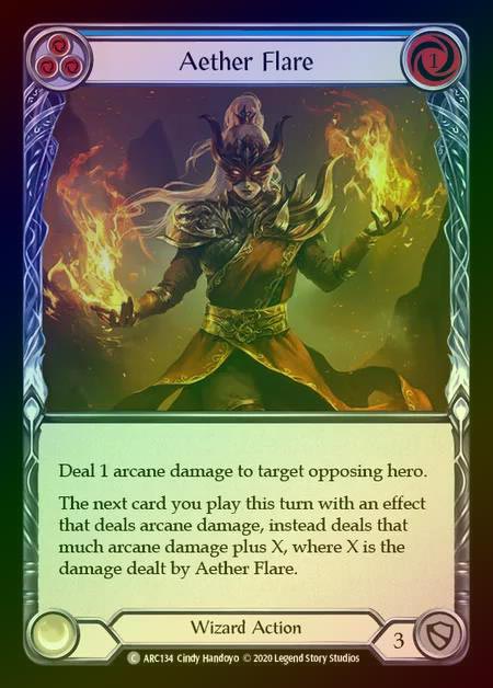 【RF】[Wizard] Aether Flare [UL-ARC134-C] (blue) Rainbow Foil