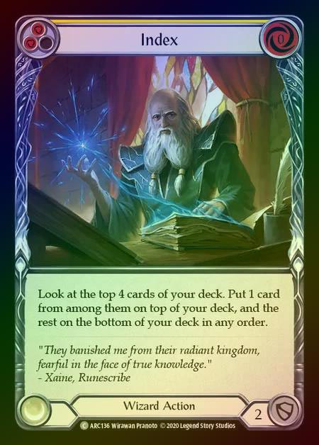 【RF】[Wizard] Index [UL-ARC136-C] (yellow) Rainbow Foil