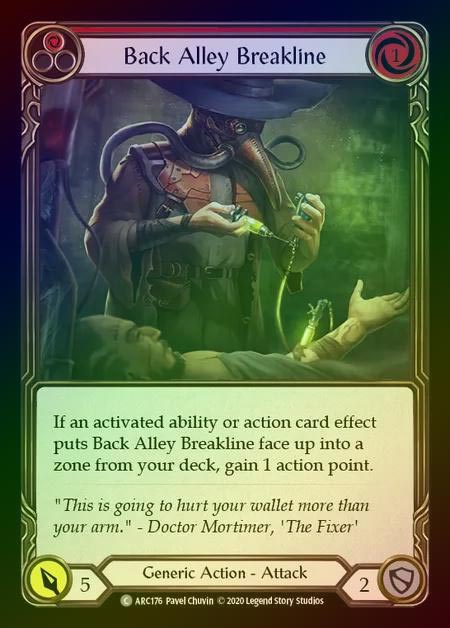 【RF】[Generic] Back Alley Breakline [UL-ARC176-C] (red) Rainbow Foil