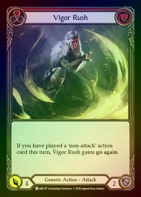 【RF】[Generic] Vigor Rush [UL-ARC197-C] (red) Rainbow Foil