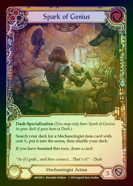 【RF】[Mechanologist] Spark of Genius [1st-ARC009-S] Rainbow Foil
