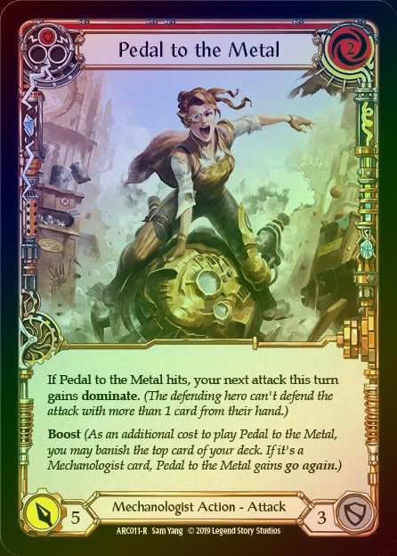 【RF】[Mechanologist] Pedal to the Metal (red) [1st-ARC011-R] Rainbow Foil