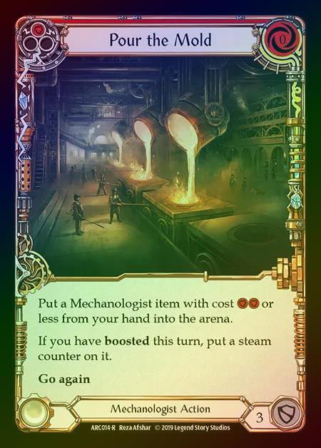【RF】[Mechanologist] Pour the Mold (red) [1st-ARC014-R] Rainbow Foil