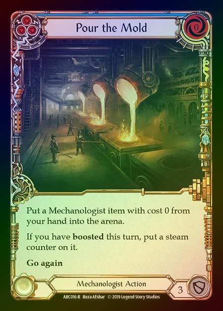 【RF】[Mechanologist] Pour the Mold (blue) [1st-ARC016-R] Rainbow Foil