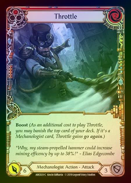 【RF】[Mechanologist] Throttle (red) [1st-ARC023-C] Rainbow Foil