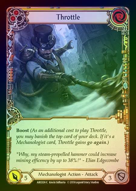 【RF】[Mechanologist] Throttle (yellow) [1st-ARC024-C] Rainbow Foil