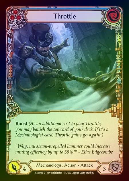 【RF】[Mechanologist] Throttle (blue) [1st-ARC025-C] Rainbow Foil