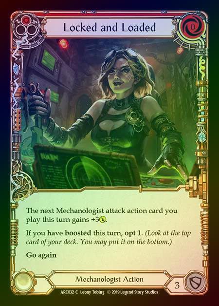 【RF】[Mechanologist] Locked and Loaded (red) [1st-ARC032-C] Rainbow Foil