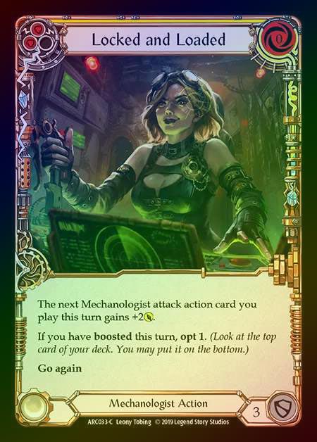 【RF】[Mechanologist] Locked and Loaded (yellow) [1st-ARC033-C] Rainbow Foil