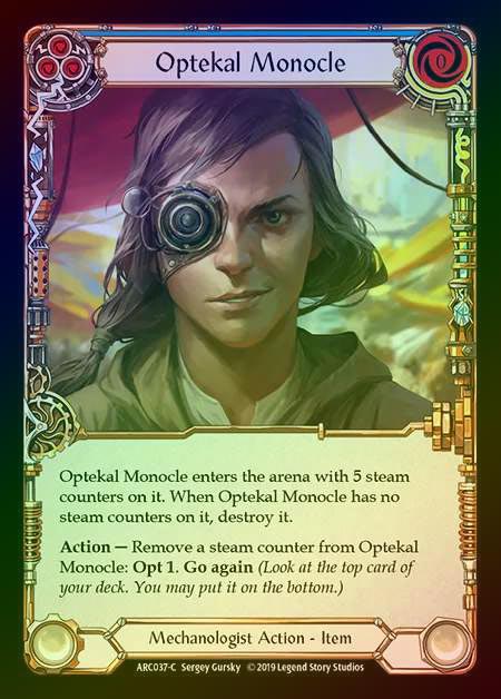 【RF】[Mechanologist] Optekal Monocle [1st-ARC037-C] Rainbow Foil