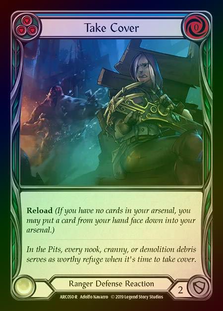 【RF】[Ranger] Take Cover (blue) [1st-ARC050-R] Rainbow Foil