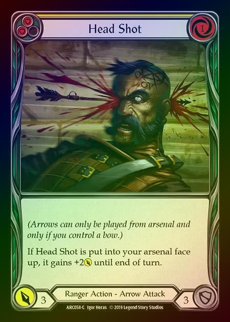 【RF】[Ranger] Head Shot (yellow) [1st-ARC058-C] Rainbow Foil