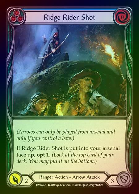 【RF】[Ranger] Ridge Rider Shot (blue) [1st-ARC065-C] Rainbow Foil