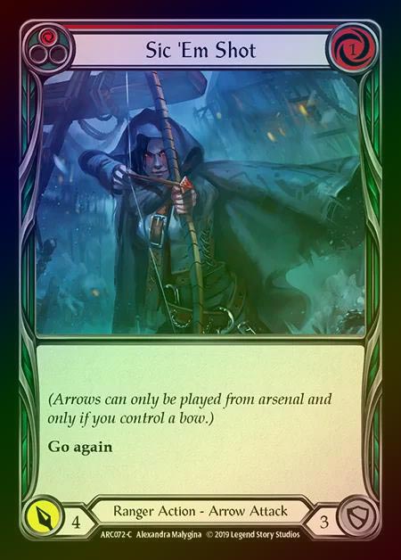 【RF】[Ranger] Sic 'Em Shot (red) [1st-ARC072-C] Rainbow Foil