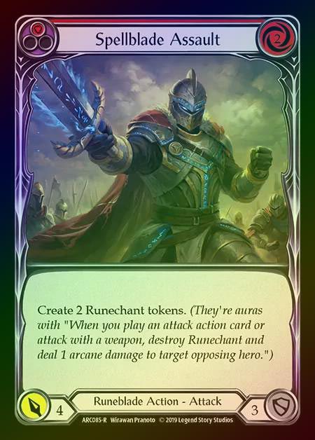 【RF】[Runeblade] Spellblade Assault (red) [1st-ARC085-R] Rainbow Foil