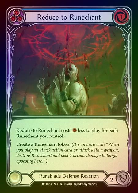 【RF】[Runeblade] Reduce to Runechant (blue) [1st-ARC090-R] Rainbow Foil
