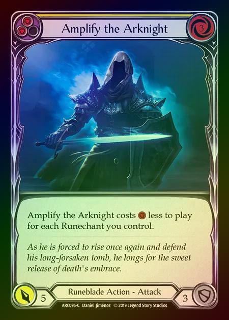 【RF】[Runeblade] Amplify the Arknight (yellow) [1st-ARC095-C] Rainbow Foil