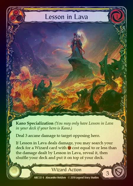 【RF】[Wizard] Lesson in Lava [1st-ARC121-S] Rainbow Foil