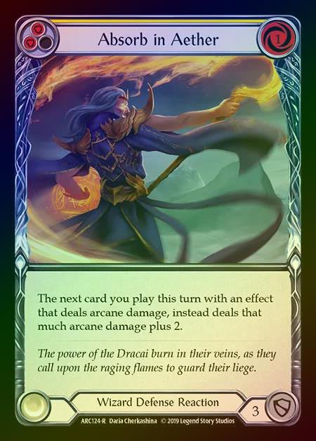 【RF】[Wizard] Absorb in Aether (yellow) [1st-ARC124-R] Rainbow Foil