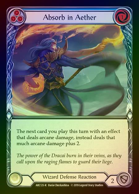 【RF】[Wizard] Absorb in Aether (blue) [1st-ARC125-R] Rainbow Foil