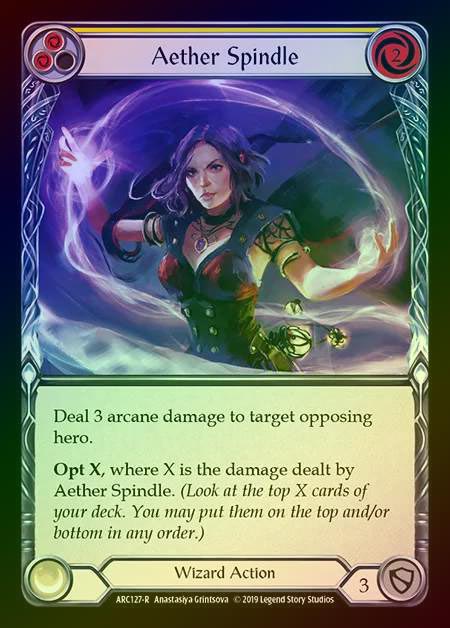 【RF】[Wizard] Aether Spindle (yellow) [1st-ARC127-R] Rainbow Foil