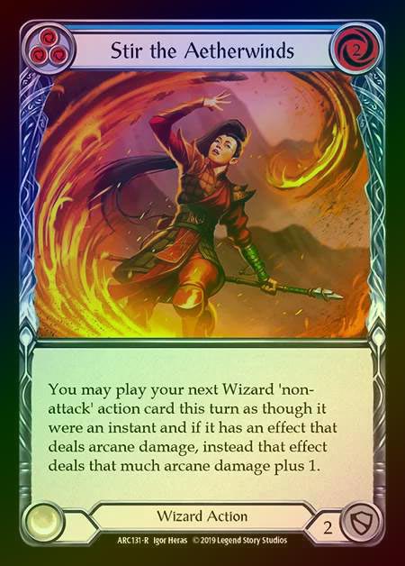 【RF】[Wizard] Stir the Aetherwinds (blue) [1st-ARC131-R] Rainbow Foil