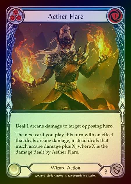 【RF】[Wizard] Aether Flare (blue) [1st-ARC134-C] Rainbow Foil