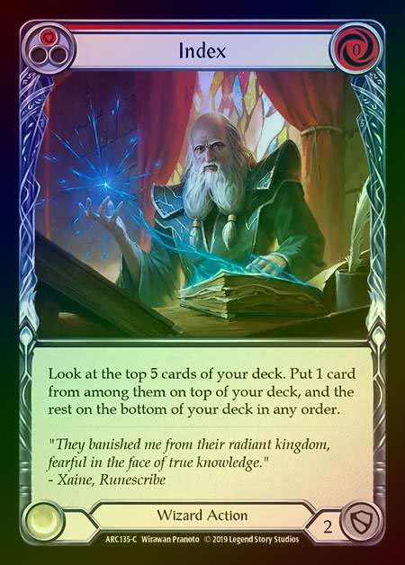 【RF】[Wizard] Index (red) [1st-ARC135-C] Rainbow Foil
