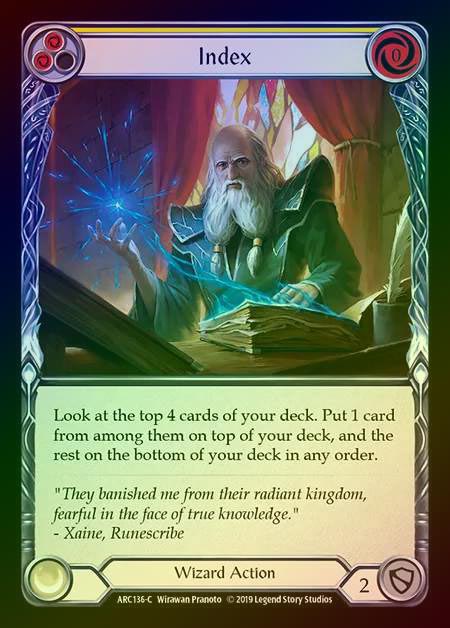 【RF】[Wizard] Index (yellow) [1st-ARC136-C] Rainbow Foil