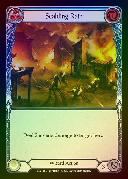 【RF】[Wizard] Scalding Rain (blue) [1st-ARC143-C] Rainbow Foil