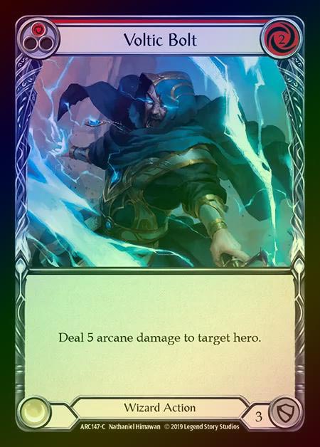 【RF】[Wizard] Voltic Bolt (red) [1st-ARC147-C] Rainbow Foil