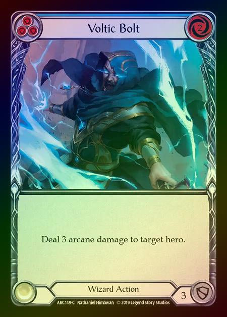 【RF】[Wizard] Voltic Bolt (blue) [1st-ARC149-C] Rainbow Foil
