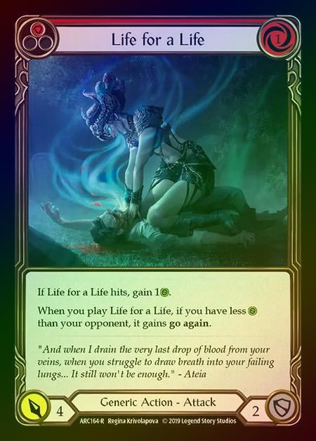 【RF】[Generic] Life for a Life (red) [1st-ARC164-R] Rainbow Foil