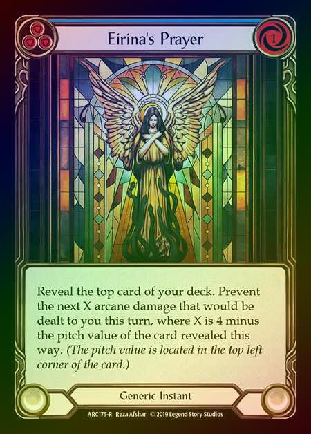 【RF】[Generic] Eirina's Prayer (blue) [1st-ARC175-R] Rainbow Foil