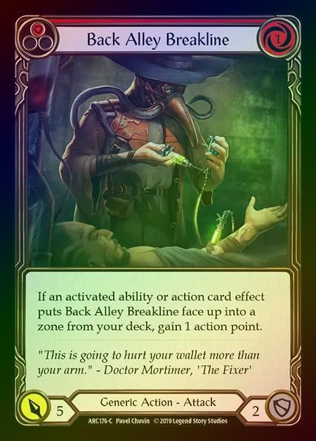 【RF】[Generic] Back Alley Breakline (red) [1st-ARC176-C] Rainbow Foil
