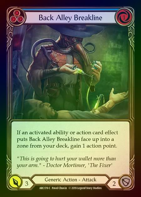 【RF】[Generic] Back Alley Breakline (blue) [1st-ARC178-C] Rainbow Foil