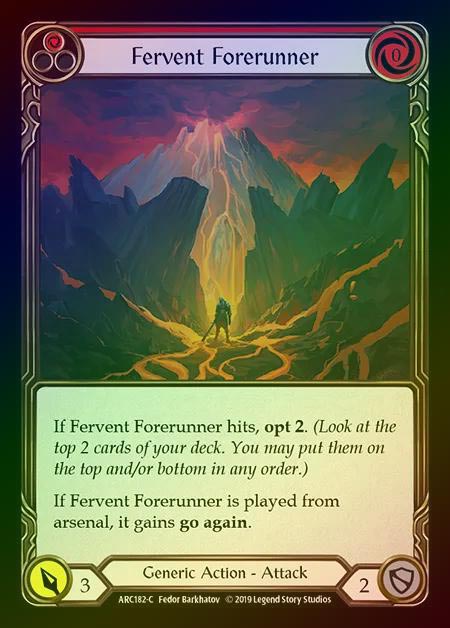 【RF】[Generic] Fervent Forerunner (red) [1st-ARC182-C] Rainbow Foil