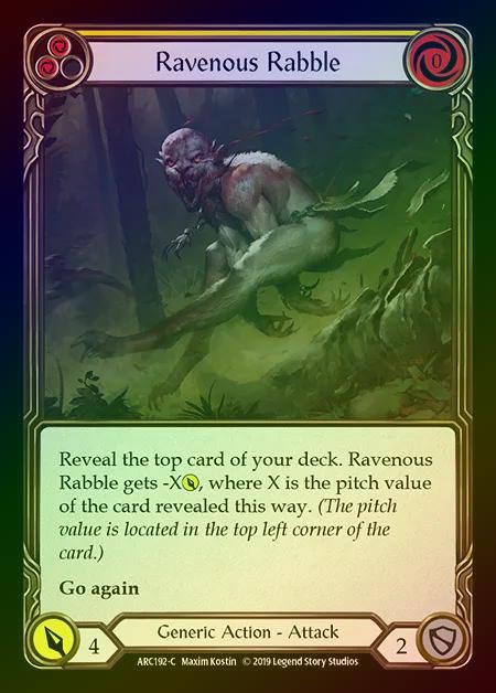 【RF】[Generic] Ravenous Rabble (yellow) [1st-ARC192-C] Rainbow Foil