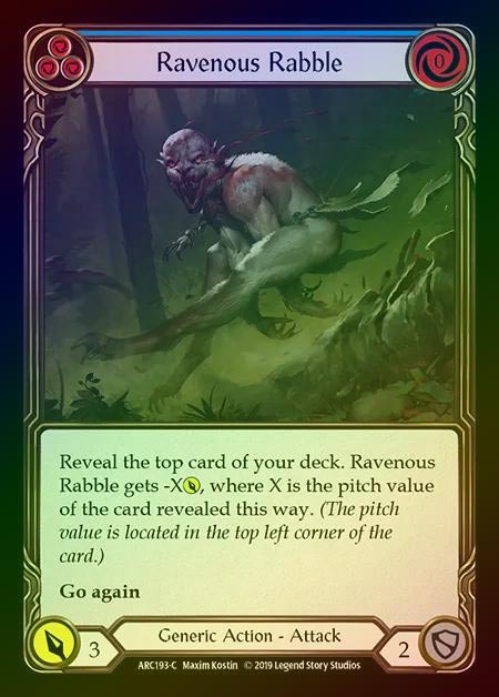 【RF】[Generic] Ravenous Rabble (blue) [1st-ARC193-C] Rainbow Foil