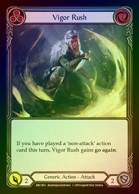 【RF】[Generic] Vigor Rush (blue) [1st-ARC199-C] Rainbow Foil
